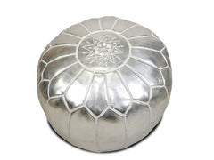 Jennifer Delonge Moroccan Pouf - Metallic