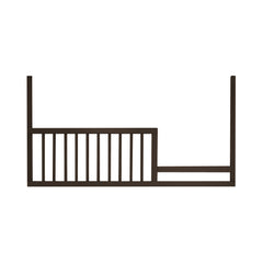 DwellStudio Mid-Century Espresso Toddler Rail