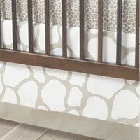 Oilo Cobblestone Crib Skirt - Taupe