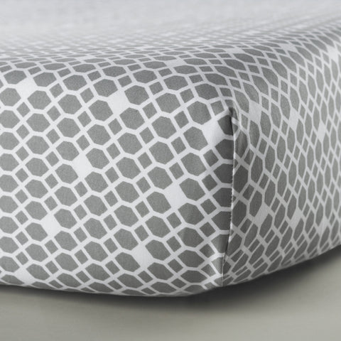 Oilo Diamond Crib Sheet - Stone