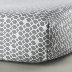 Oilo Diamond Crib Sheet - Stone