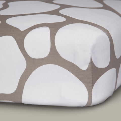 Oilo Large Cobblestone Crib Sheet - Taupe