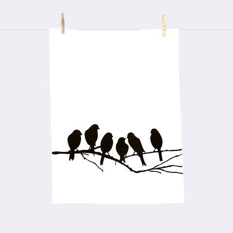 Lovebirds Tea Towel