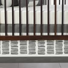Oilo Sticks Crib Skirt - Pewter